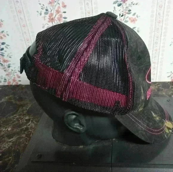 Mossy Oak by Outdoor Cap Camo Hat Embroidery Adjustable Pink One Size Fits Most - Picture 4 of 6